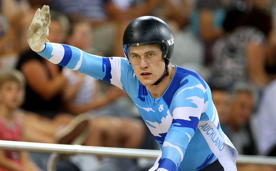 The New Zealand national track cycling sprint champion Sam Webster.