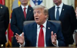 US President Donald Trump during an executive order signing in the Oval Office of the White House in Washington, DC, on Monday, July 13.