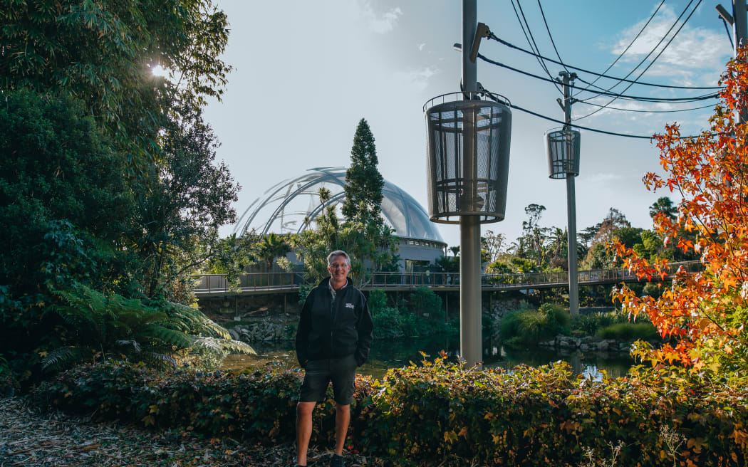 Auckland Zoo animal care and conservation head Richard Gibson supervising the work to make the Indonesian Swamp Forest area fit for the animals.