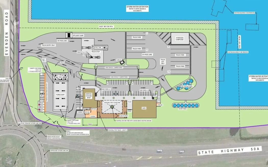 The fuel station will include a separate cafe and shop.