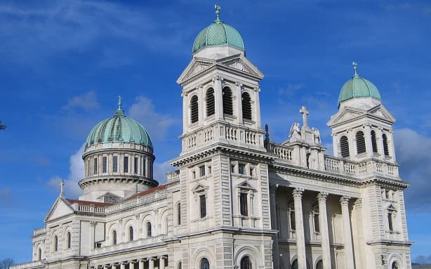 The Cathedral of the Blessed Sacrament, Christchurch, as it looked in 2005.