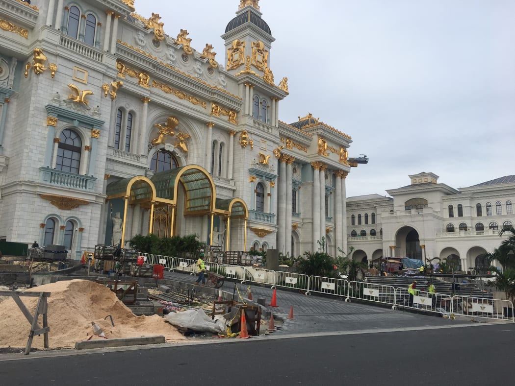 Grand Mariana Hotel and Casino under construction on Saipan