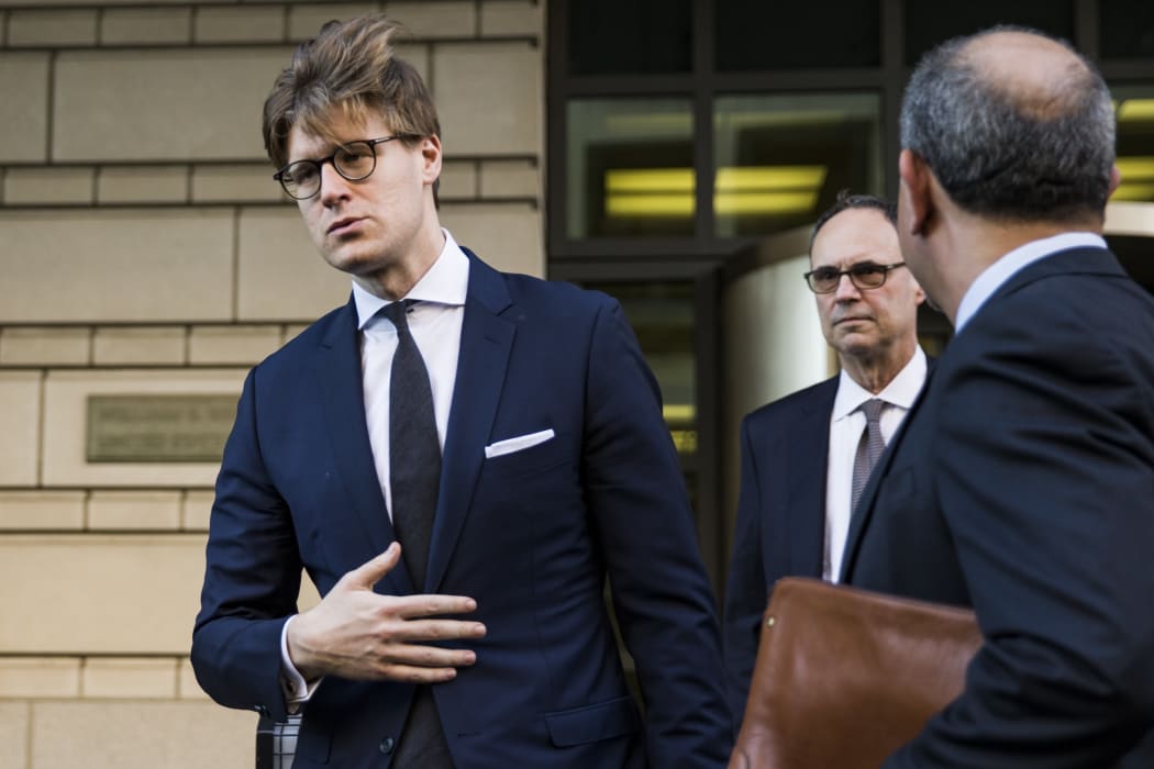 Alex Van der Zwaan leaves the US District Courthouse after pleading guilty to charges of making false statements to investigators.