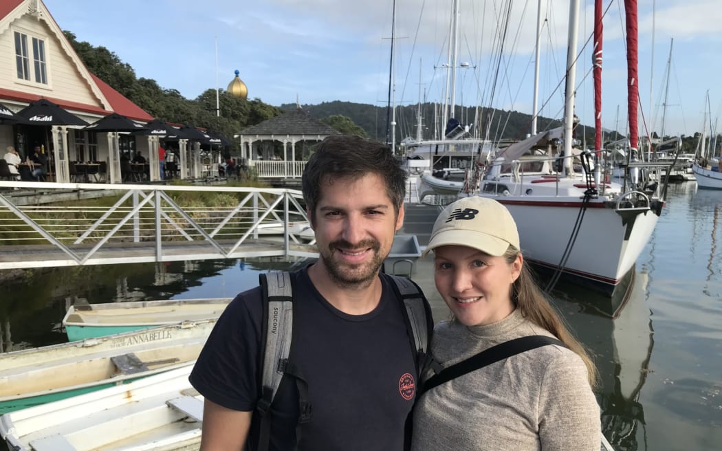 Town Basin yachties Andre and Hannah Waidelich.