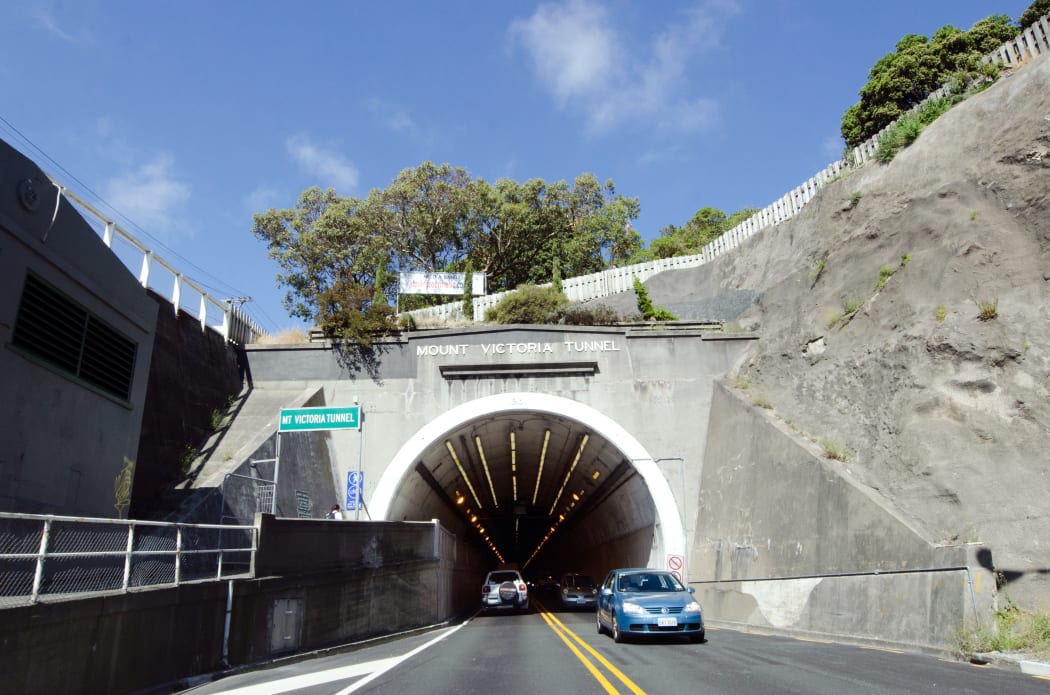 WELLINGTON - MARCH 01:Mount Victoria Tunnel on March 01 2013 in Wellington, New Zealand. round 45,000 vehicles pass through the Mount Victoria each day.