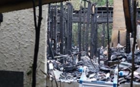 The fire razed this home in Stoke.