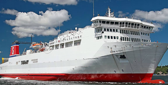 The Stena Alegra has been repaired after a grounding.