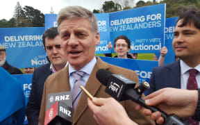 Bill English on the campaign trail.