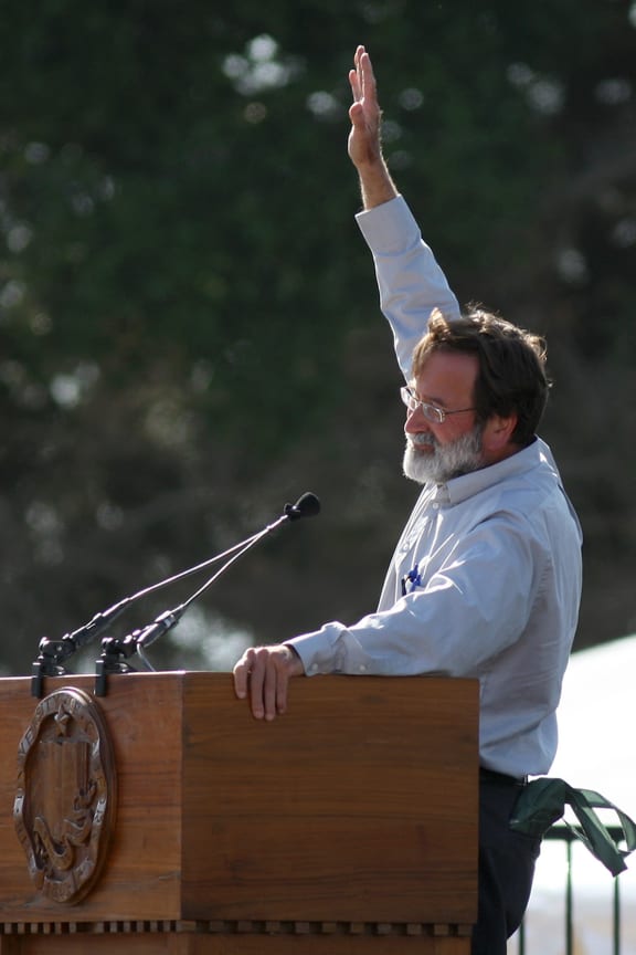 Richard Martinez called for stricter gun controls.