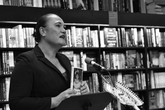 Carmel Sepuloni speaking at Wellington launch of Samoan Queer Lives