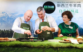 Prime minister at a promotion event in Shanghai.