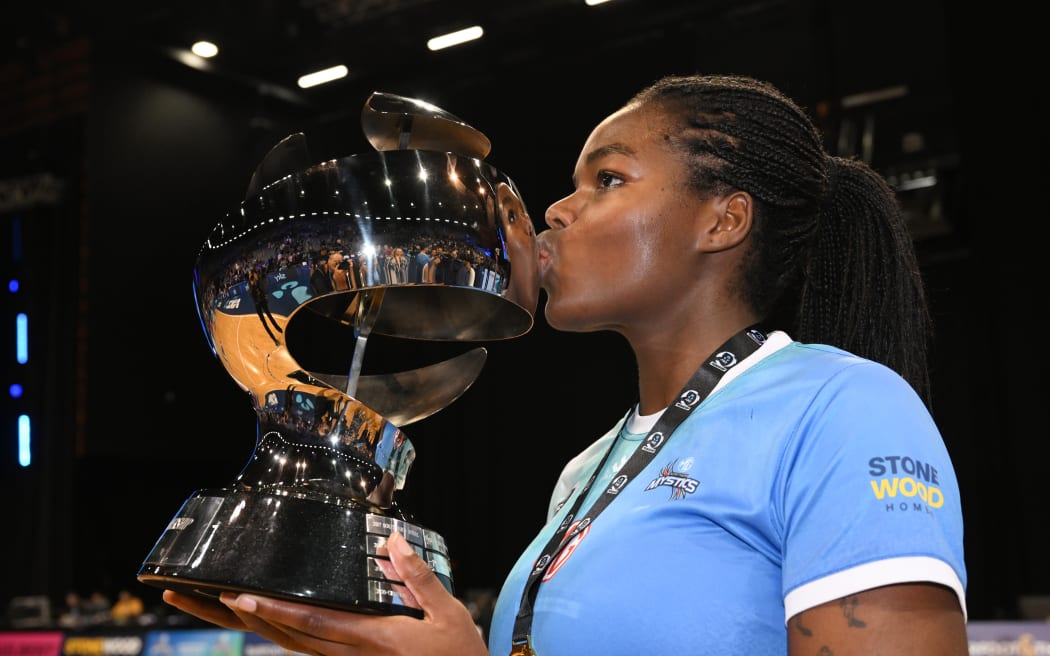 Grace Nweke.
ANZ Premiership Netball Grand Final 2023. Stars v Mystics, Globox Arena, Hamilton, New Zealand. Sunday 4 June 2023. © Mandatory credit: Andrew Cornaga / www.photosport.nz