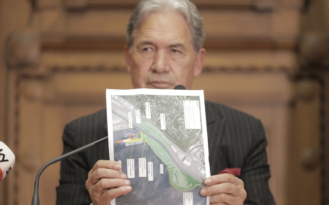 Minister for Rail Winston Peters speaks at the Cook Strait ferry replacement plan media announcement on 31 March 2025.