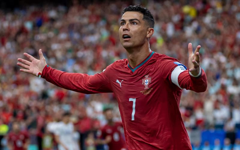 Portugal’s forward Cristiano Ronaldo celebrates after scoring during FIFA World Cup 2026.