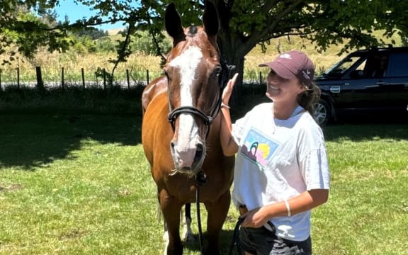 Julia Hyslop with her favourite horse Chaos