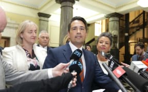 Simon Bridges addresses media