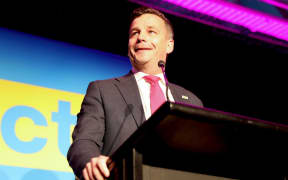 David Seymour at an ACT party rally in Auckland, June 2024.