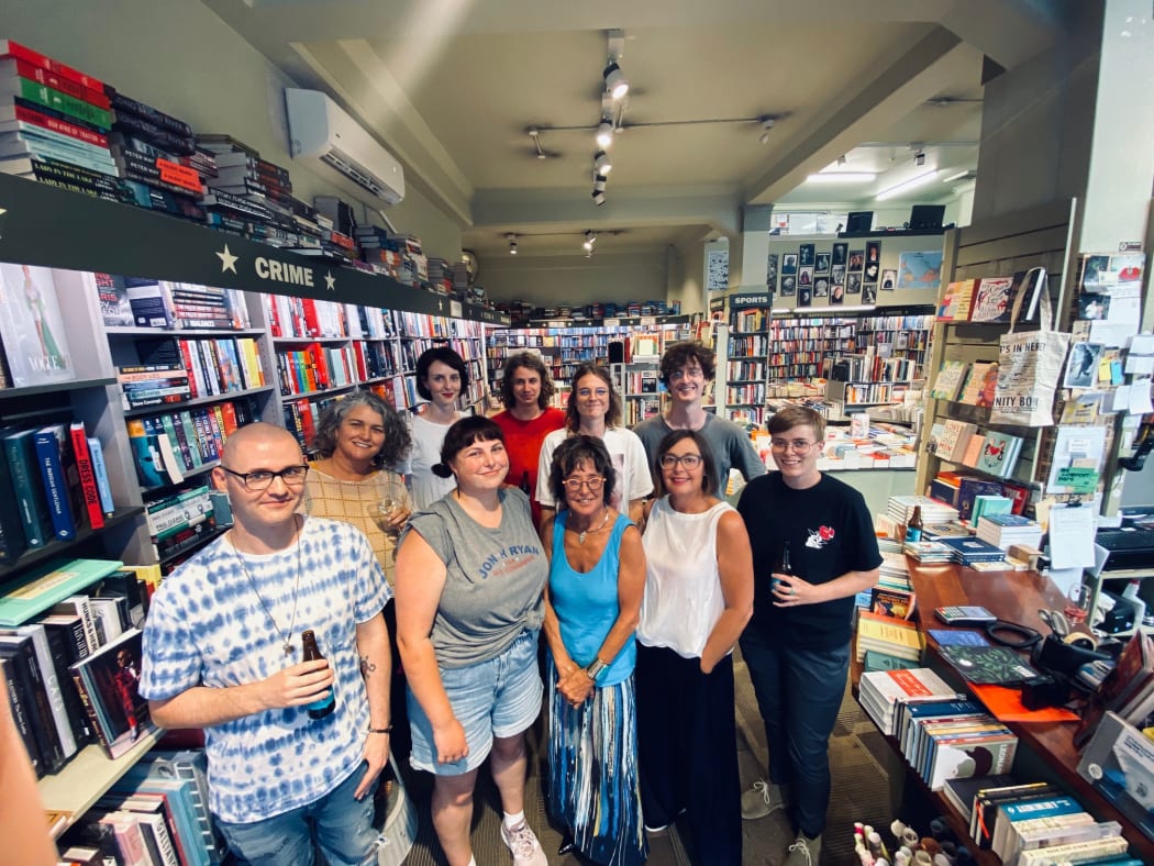 Staff at Unity Books Auckland