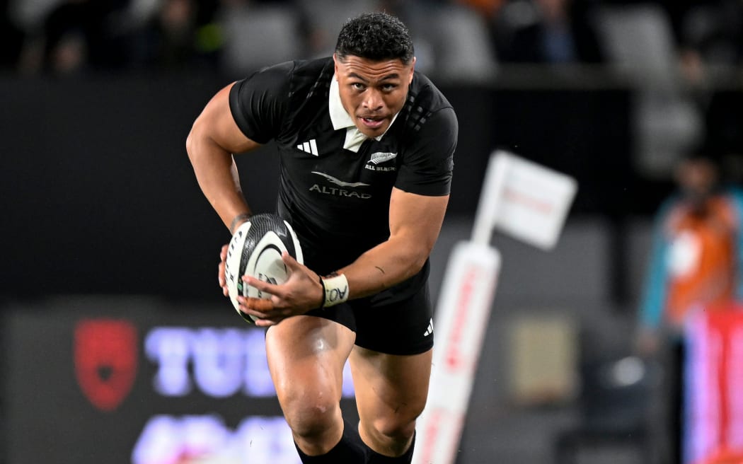 Caleb Clarke of New Zealand. New Zealand All Blacks v Argentina, 2024 Lipovitan-D Rugby Championship test match at Eden Park, Auckland, New Zealand on Saturday 17 August 2024. © Photo: Andrew Cornaga / Photosport