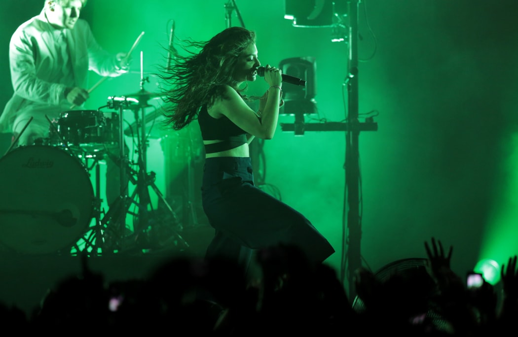 Lorde performing on the TSB Arena, Wellington