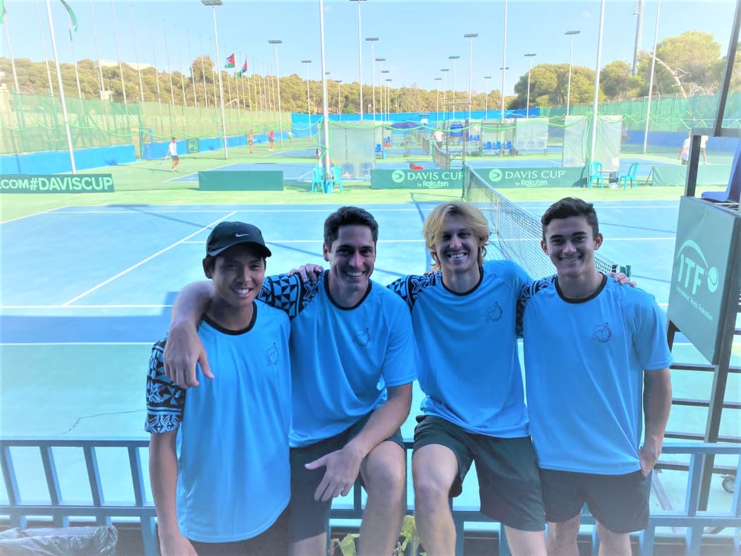 Heimanarii Lai San, Brett Baudinet, Colin Sinclair and Clement Mainguy in Jordan.