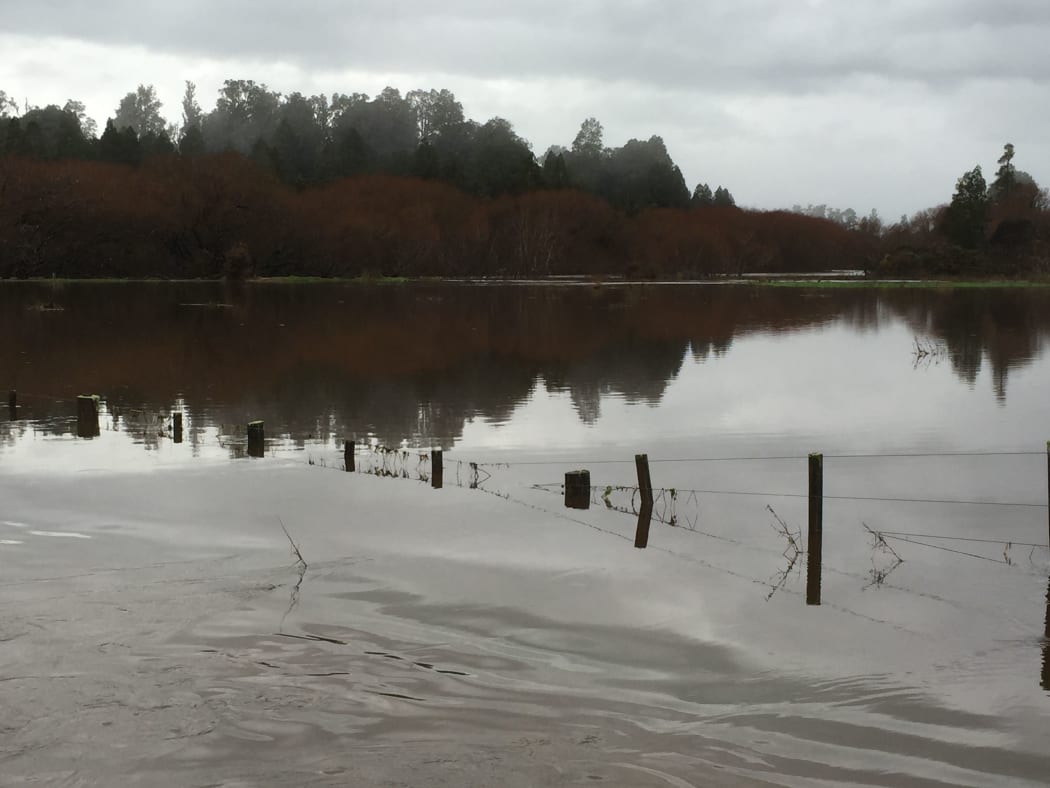 Flooding at Aratika on the West Coast on Friday 19 June.