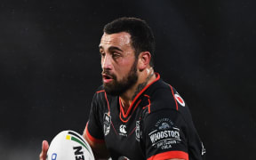 Ben Matulino during Warriors loss against  Raiders at Mt Smart Stadium on Sunday 13 August 2017