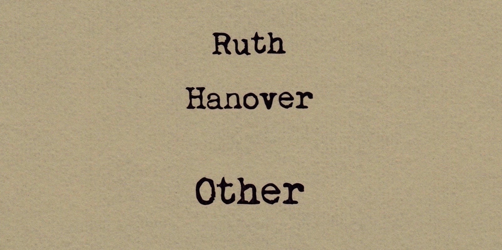 Other by Ruth Hanover