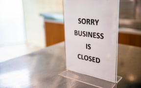 Closed sign at Rialto Food court in Auckland.