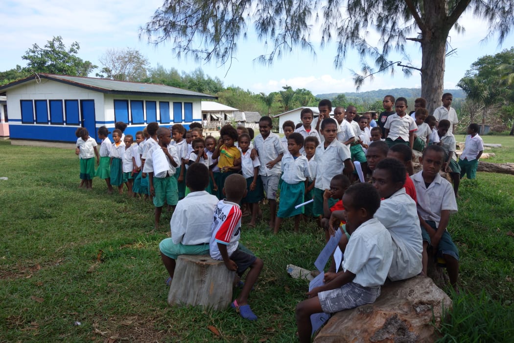 Children at Lambubu Primary School on Malekula Island in Vanuatu.
