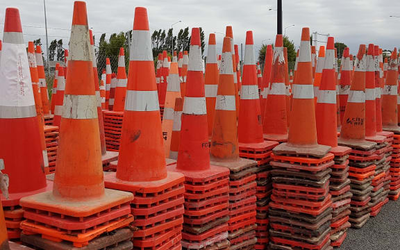 Road cones lost now found by the conemobile