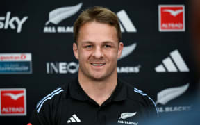 Sam Cane speaks to media.