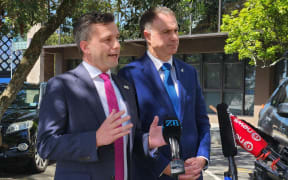 ACT party leader and associate finance minister David Seymour announcing mortgage tax deductions, in Auckland, on 10 March, 2024.