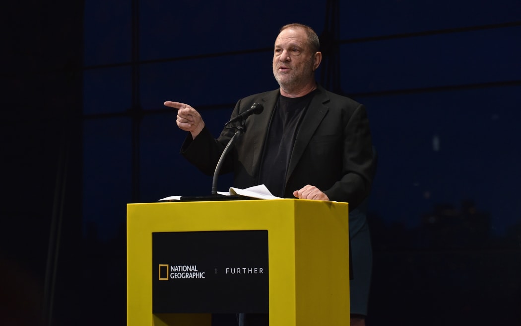 Harvey Weinstein speaking in New York this year.
