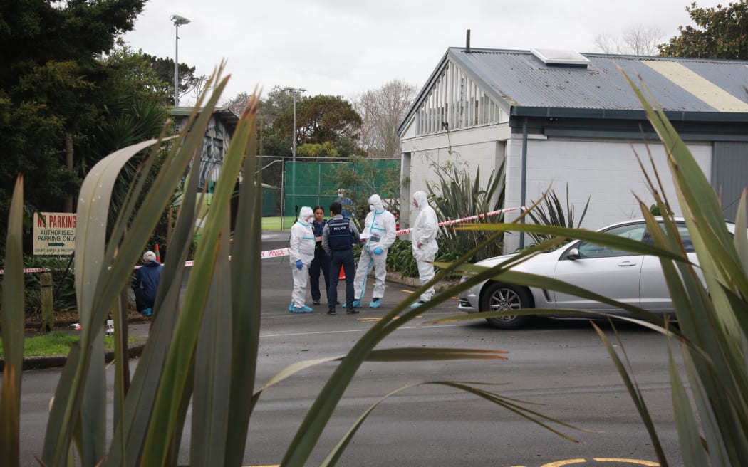 Emergency services attend an incident in the Auckland suburb of Blockhouse Bay on 24 August 2024.