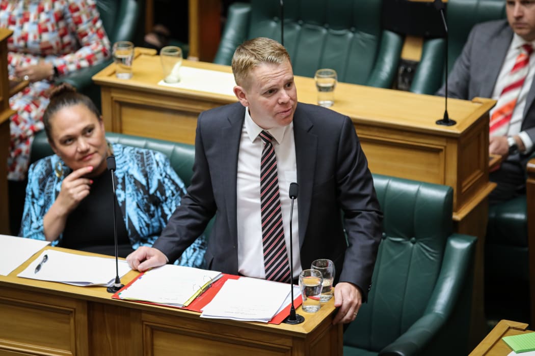 Labour MP Chris Hipkins answers a question in the House