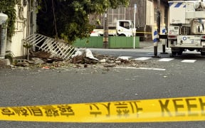 Damage to a house in Miyazaki City, Japan, after a large earthquake off southwestern Japan and the Kyushu island region, on 8 August, 2024, at 4:43 pm.