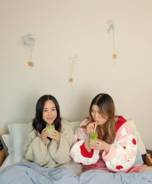 May Chen and Enna Ye, co-owners of Thea matcha.