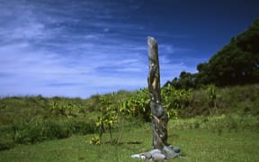 The pou whenua on Raoul Islands