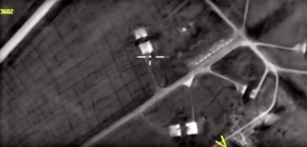 A handout grab image made on April 8, 2017 from a video made available by the Russian Defence Ministry's press service on the official website of the Russian Defence Ministry shows landing and strips at the Shayrat airbase after it was hit by US missiles on Friday.