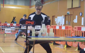 Cup stacking.
