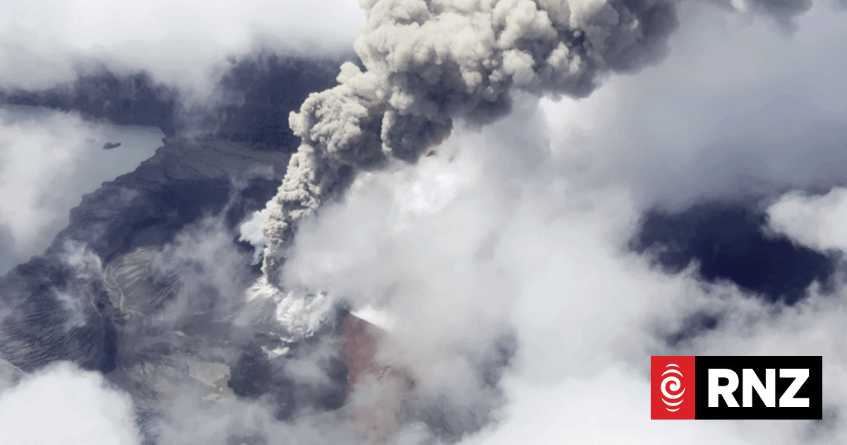 Watch: Vanuatu's Manaro Voui volcano spews ash
