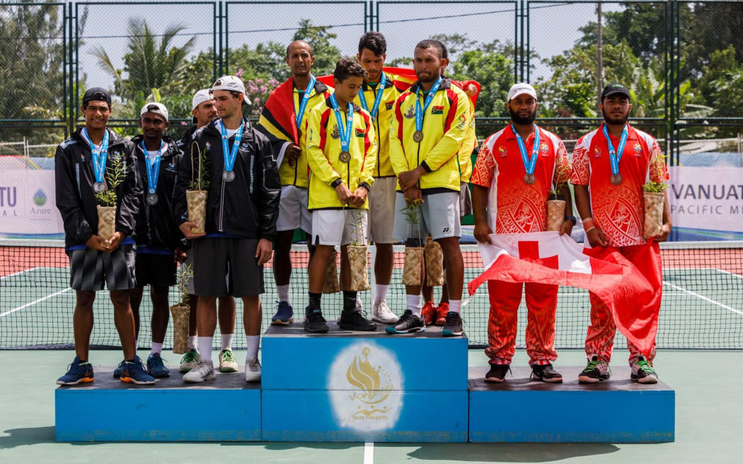 Vanuatu won gold in the men's teams tennis final.