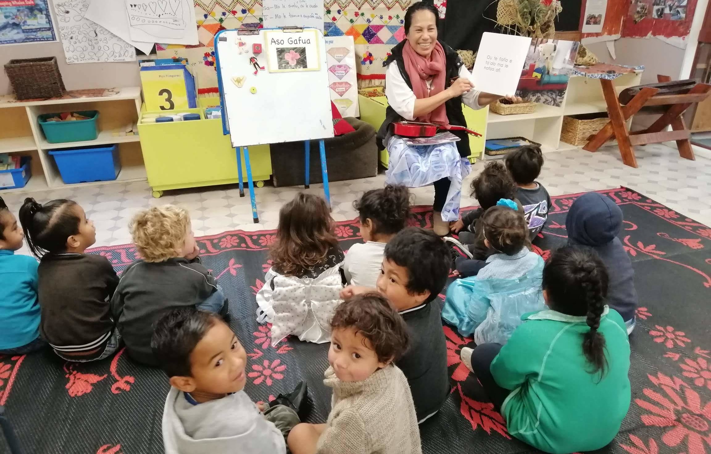Fa'a Samoa: Nora Lepaila teaches her class the Samoan language.