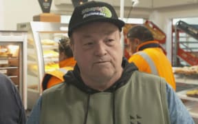 Arthur Taylor in a cafe after being released from prison this morning.