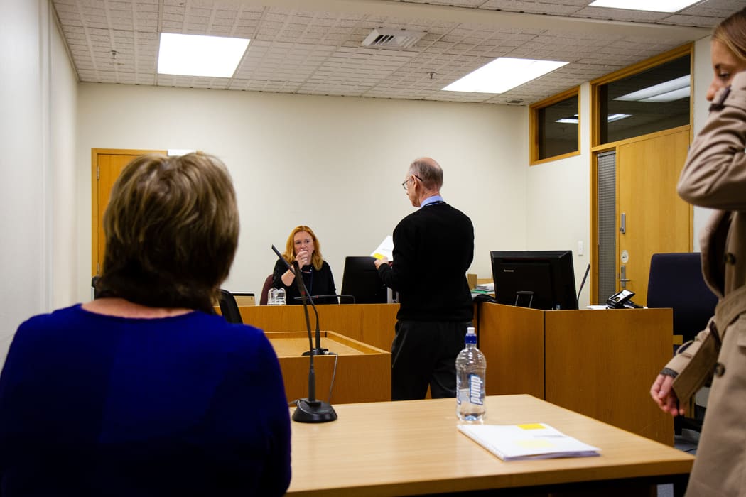 A Tenancy Tribunal hearing gets underway at Auckland District Court