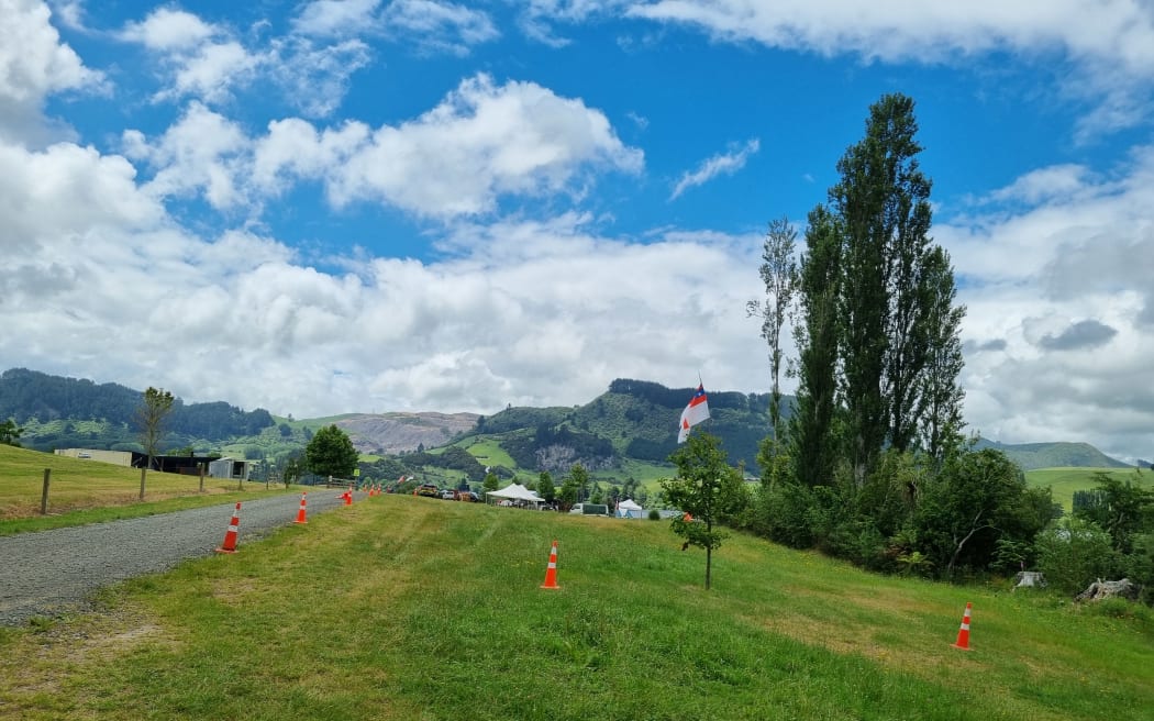 The land near the shores of Lake Whakamaru in Waikato.