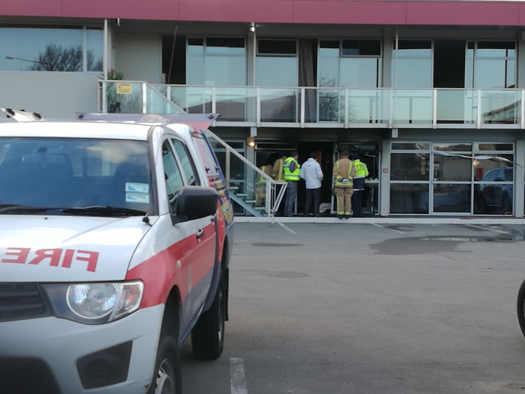 One person has been taken to hospital with serious injuries, after a fire broke out at a motel on Barbadoes Street in Christchurch this morning, the Fire Service says.
