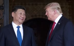 Chinese President Xi Jinping (left) and US President Donald Trump in Florida earlier this year.