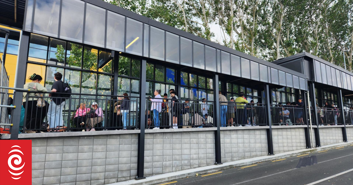 奥克兰宜家门店外已经有大量购物者排队